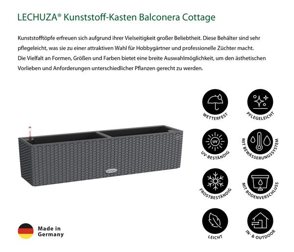 LECHUZA® Kunststoff-Kasten Balconera Cottage,