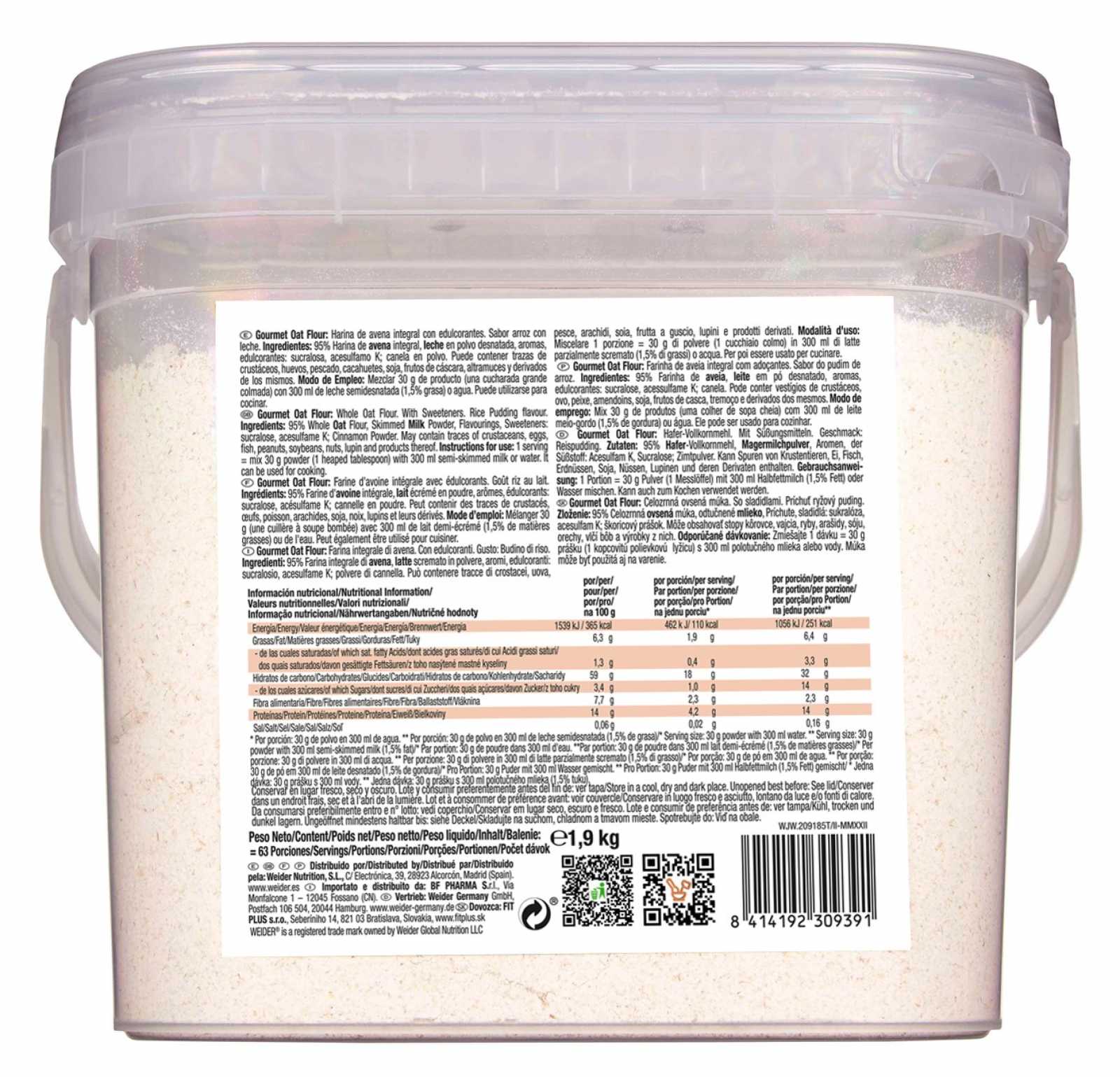 Farinha de Aveia Weider 1,9 kg