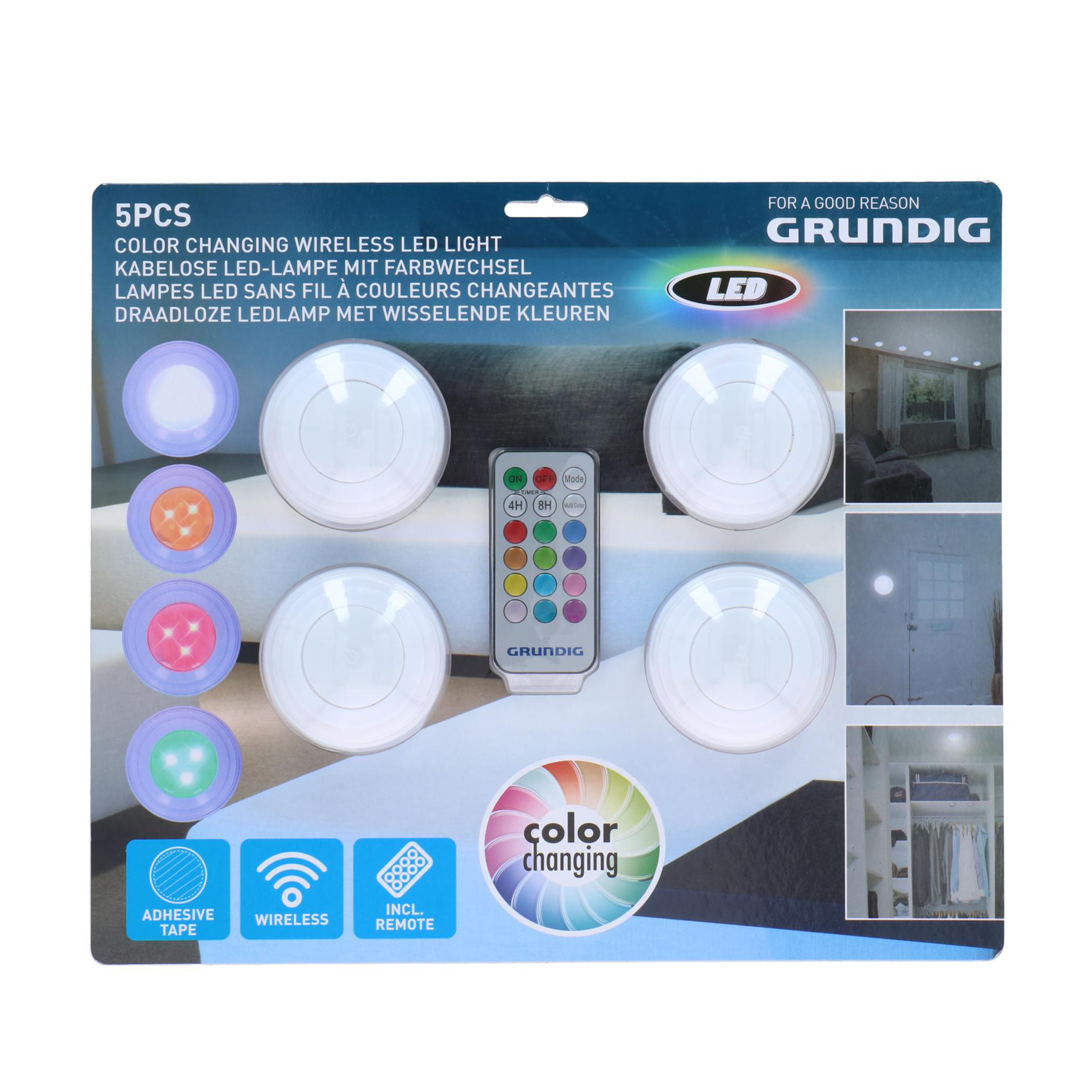 LED Lampe Farbwechsel 4er Set