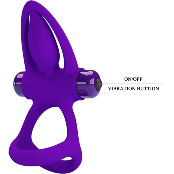 Pretty Love - Vibratorring 10 Vibrasjoner Fiolett silikon