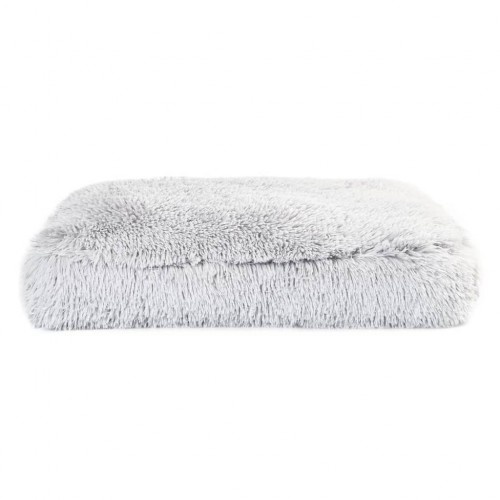 @Pet colchão de pelúcia macio cinza para cães
