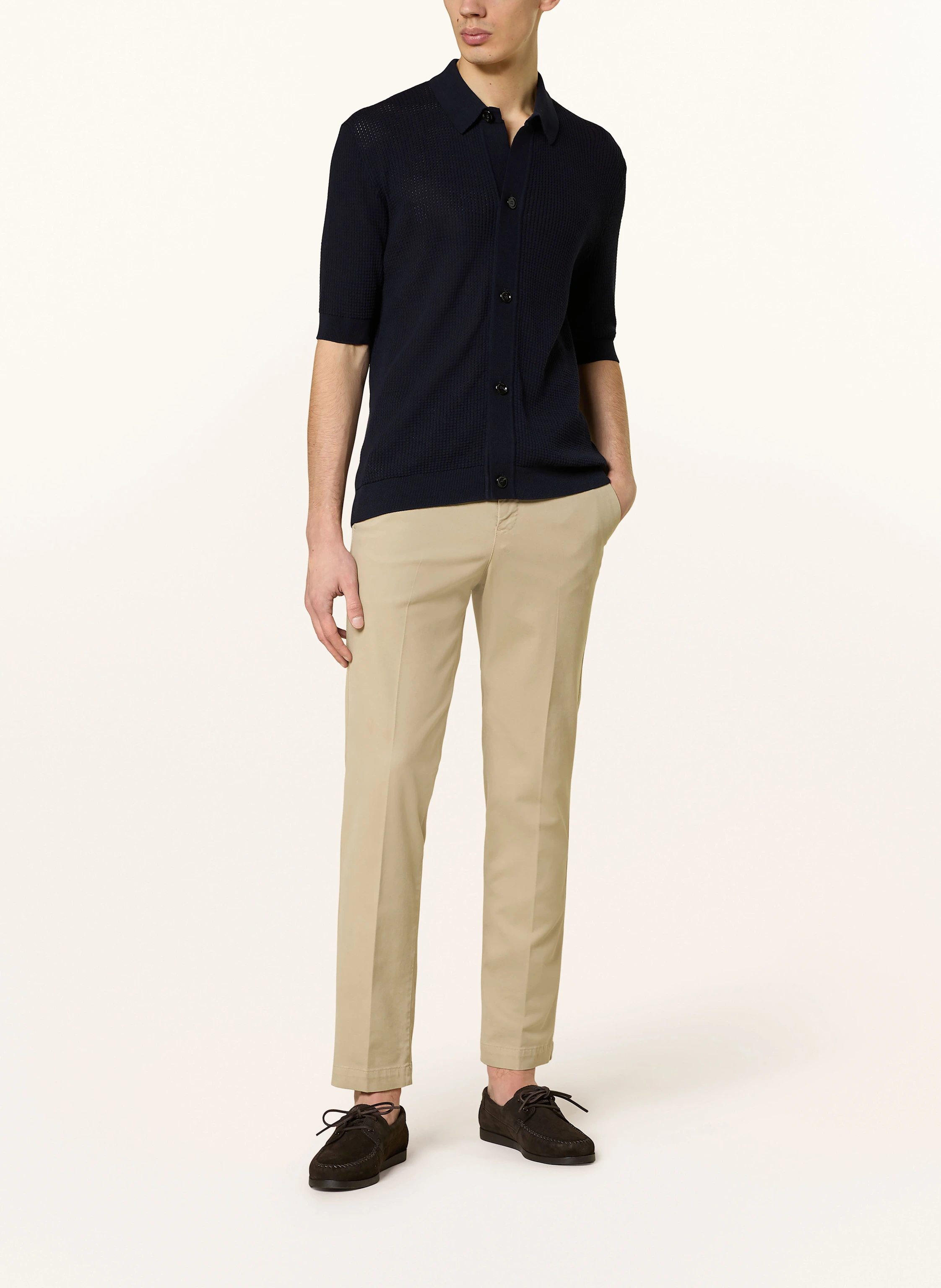LARDINI Strickhemd Slim Fit