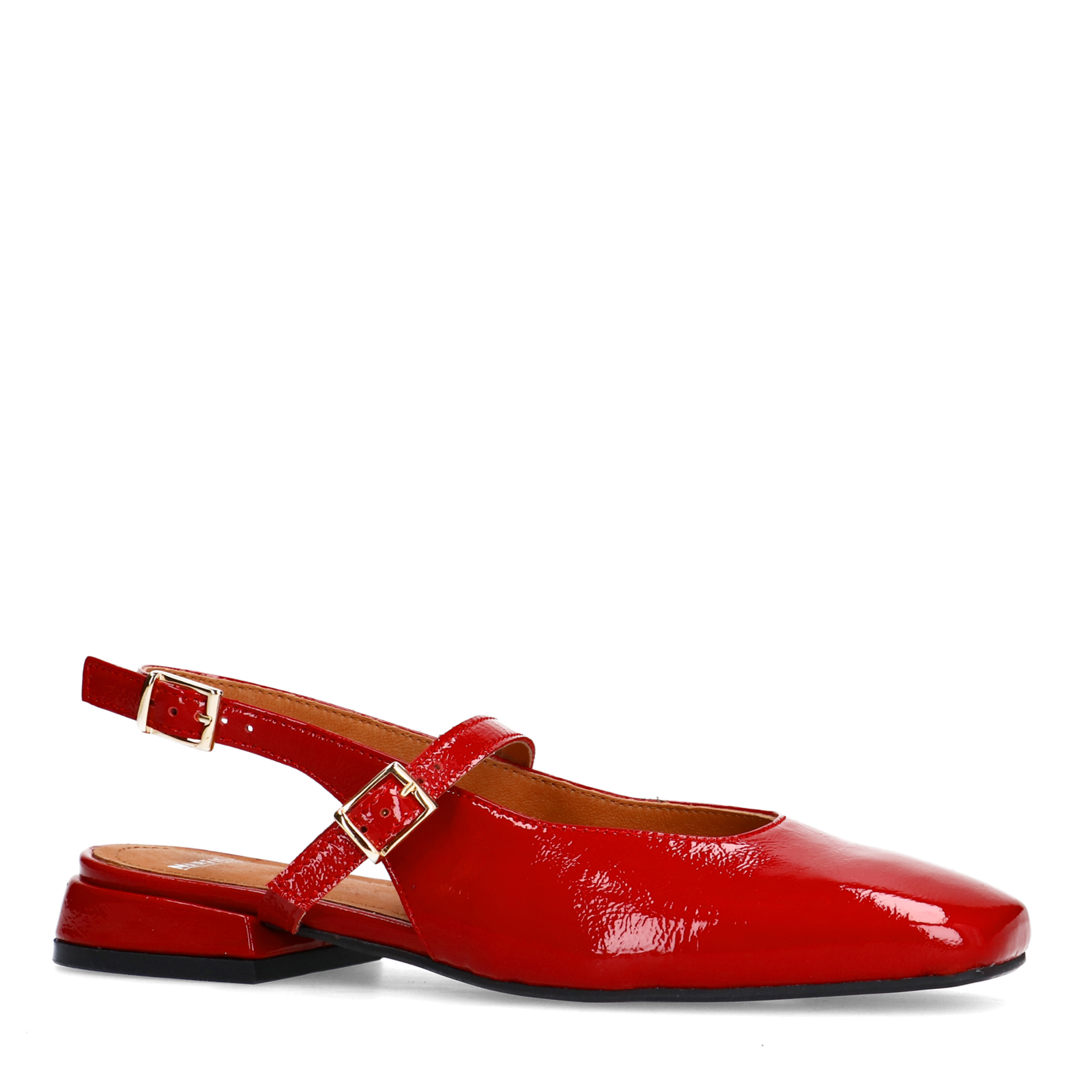 Rode lakleren slingbacks