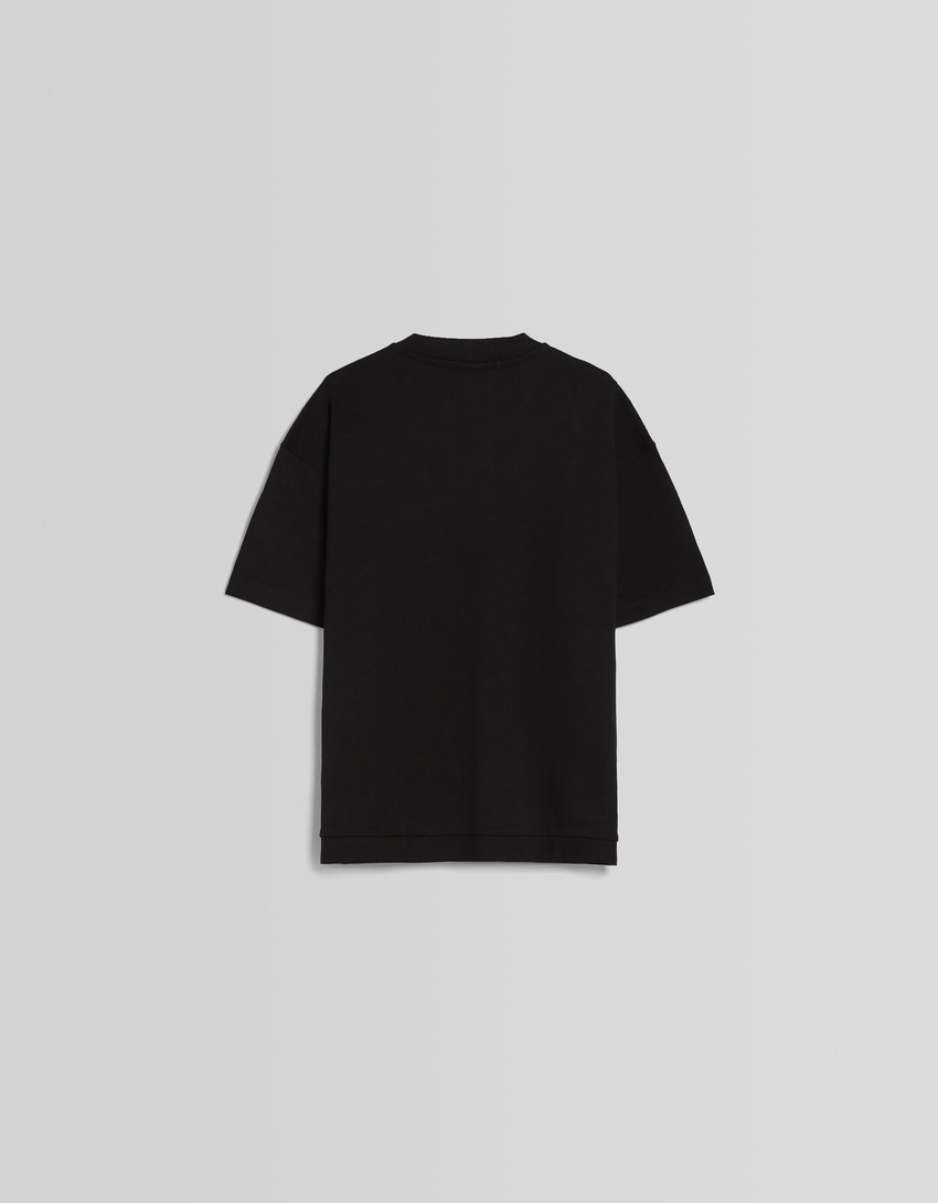 Camiseta de malha interlock de manga curta
