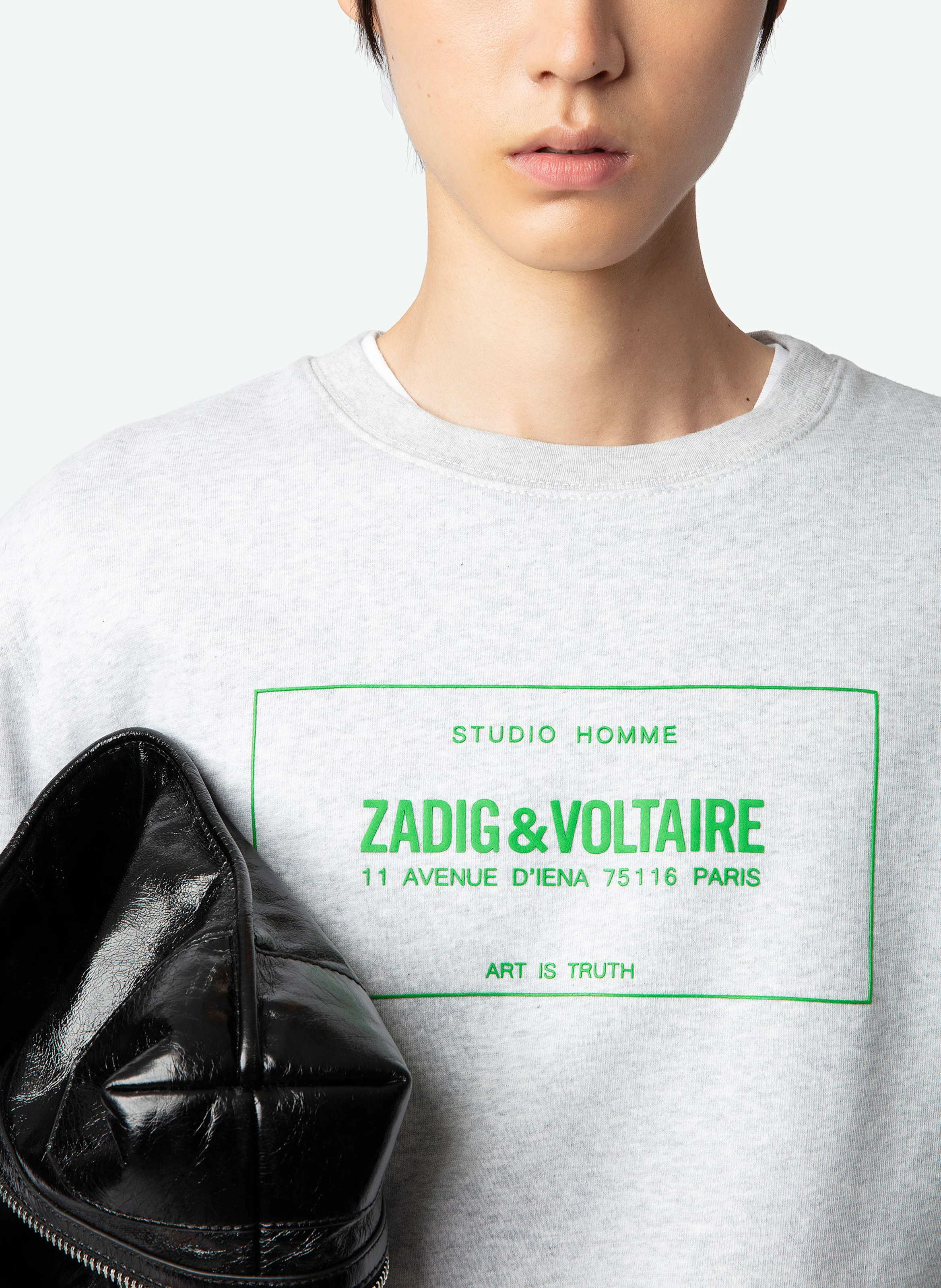 SIMBA - Sweat col rond en coton bio | Gris