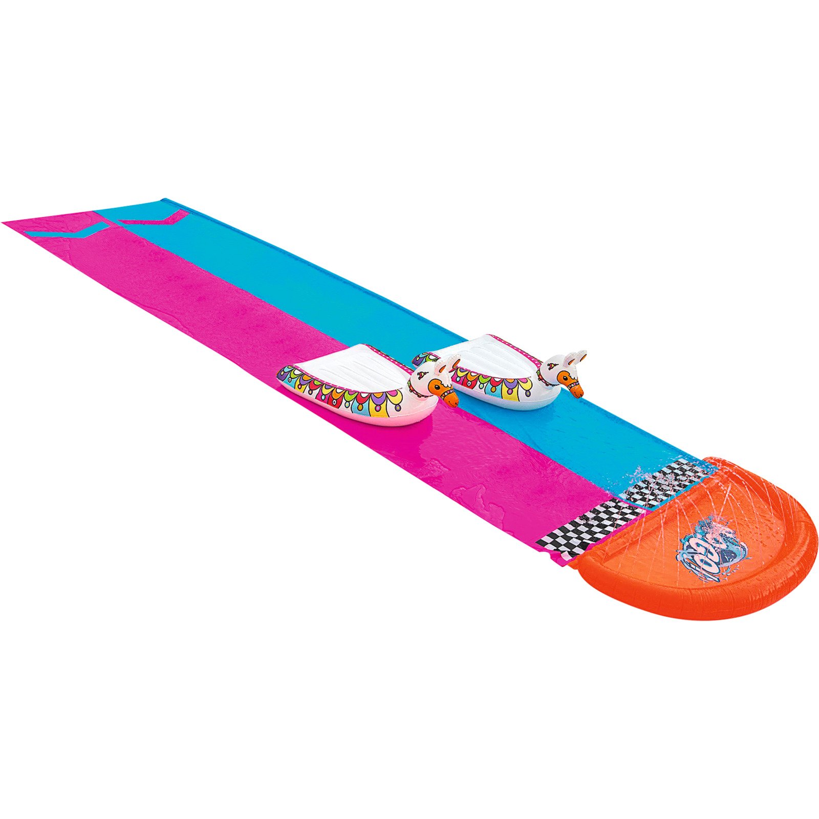Bestway Wasserrutsche 488cm m. 2 Alpakas
