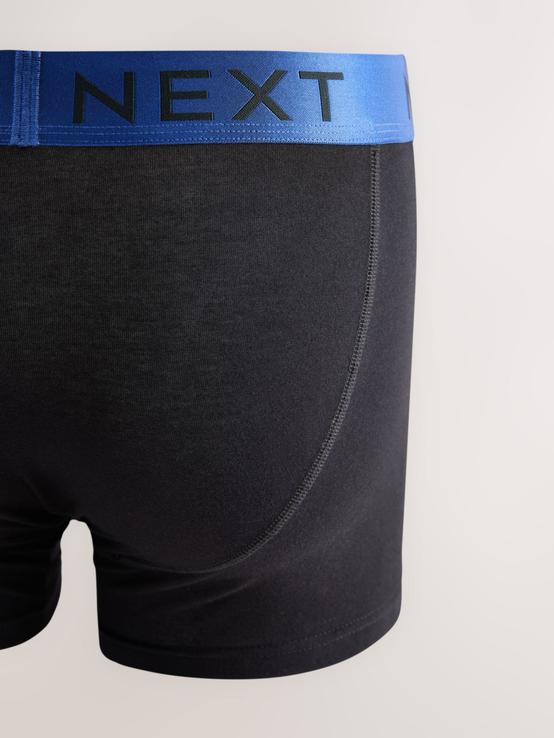 Zwarte glanzende taillebanden - Hipster boxers van katoenrijke mix