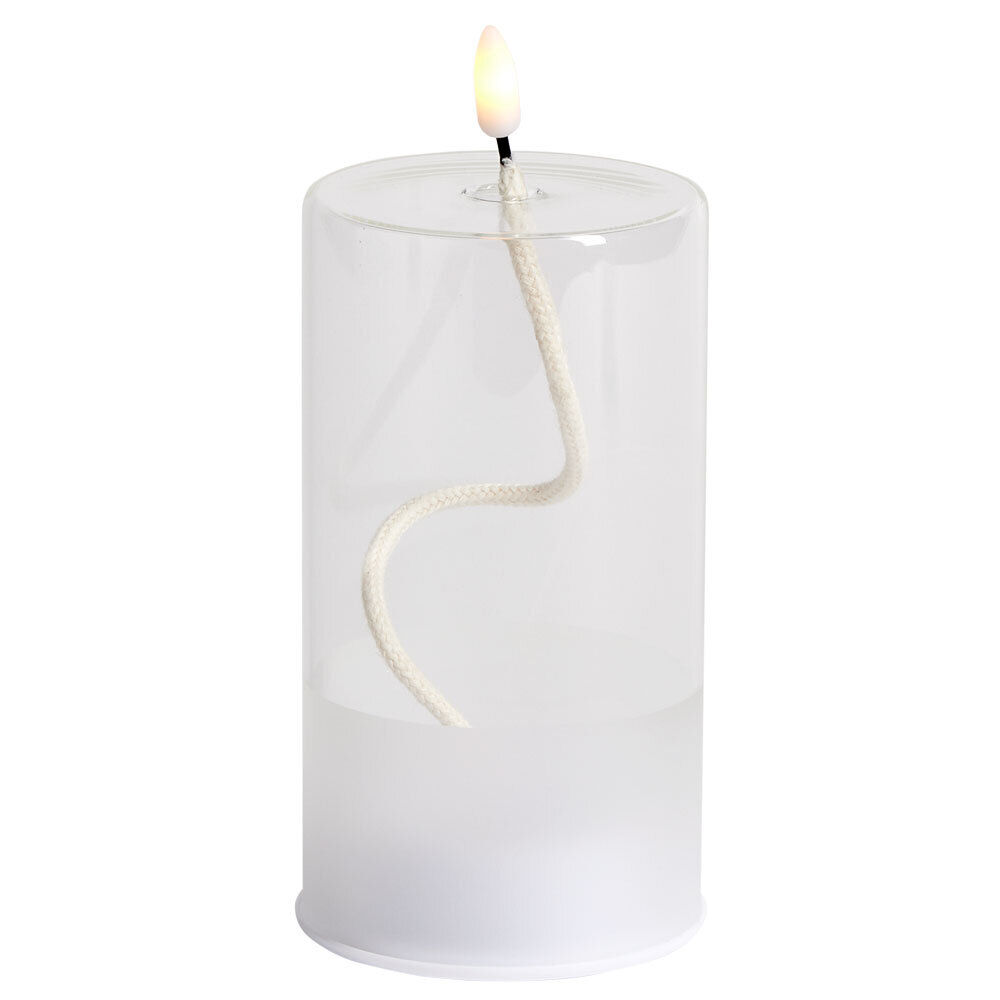 Bougie en verre à LED Ø8xH15cm