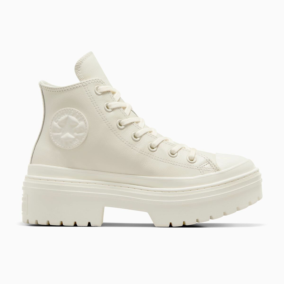 CONVERSE<br>Tênis All Star de couro com calcanhar tratorado