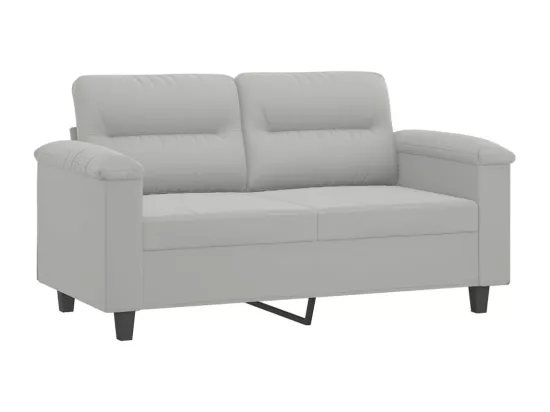 Ensemble de canapés 4 pièces coussins Gris clair Tissu microfibre