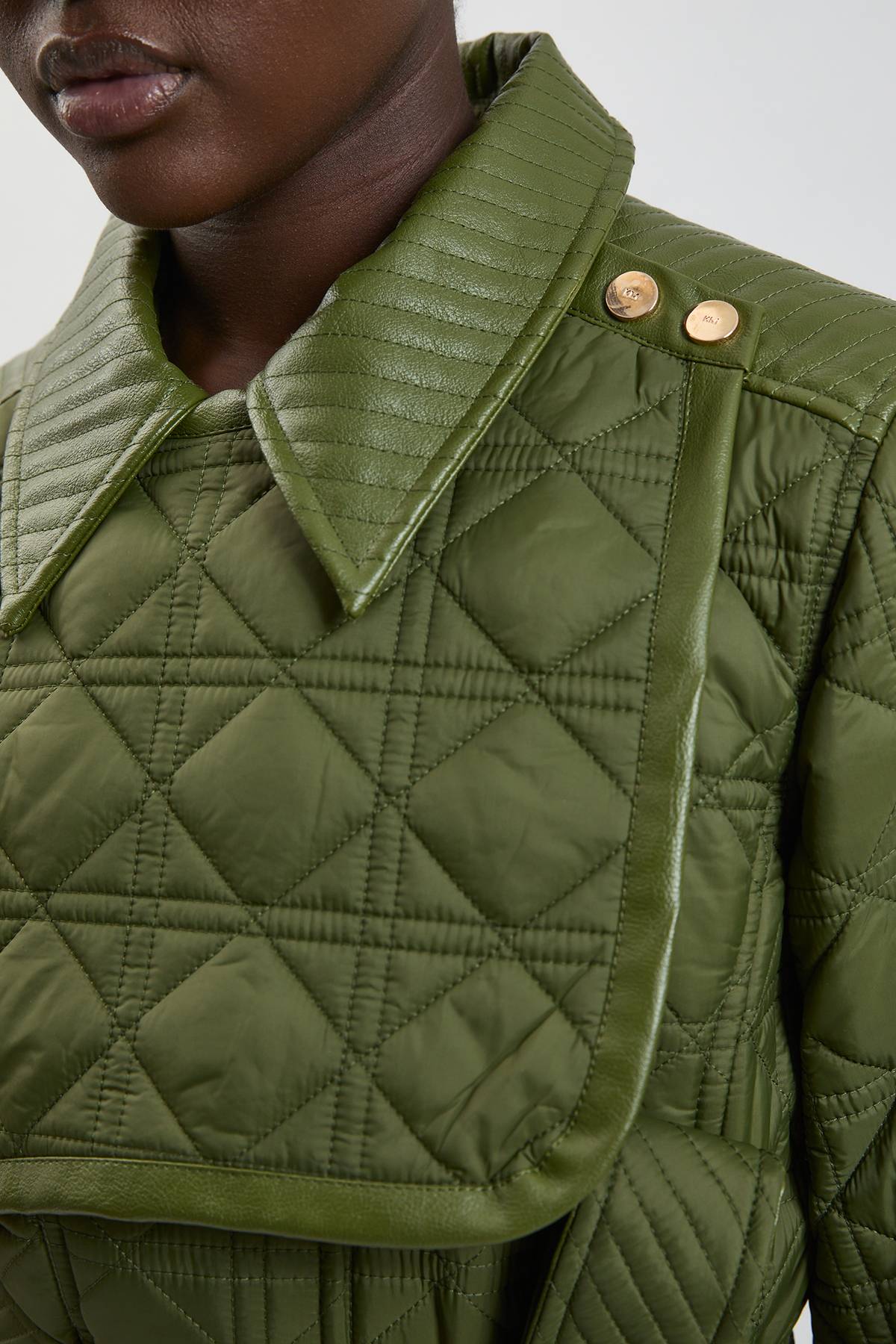 KarenMillen Manteau Matelassé Mi-long Ceinturé À Détails Synthétique