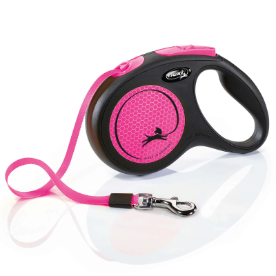 Flexi Rollleine New Neon S Gurt Neonpink 5m