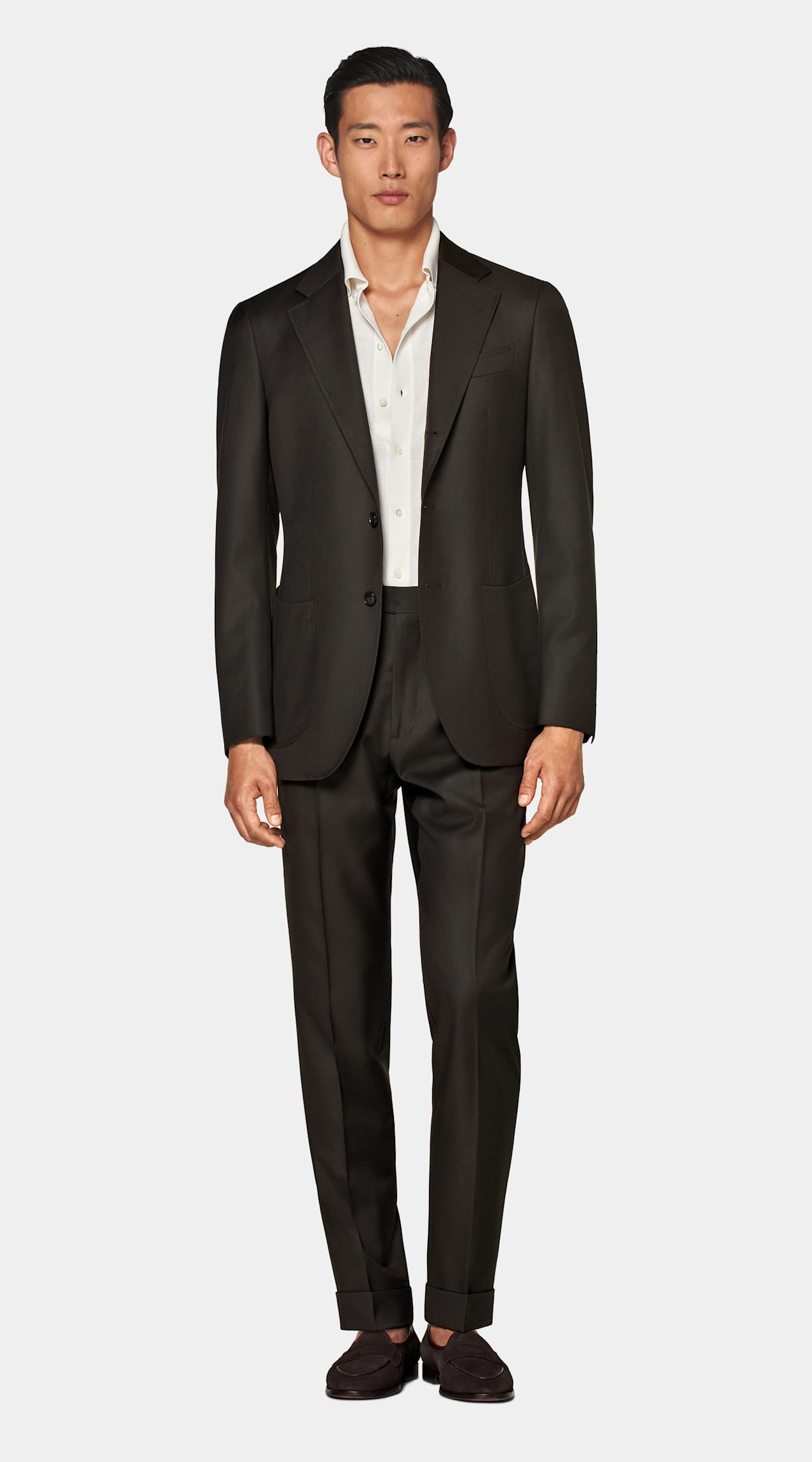 Costume Havana coupe Tailored marron foncé