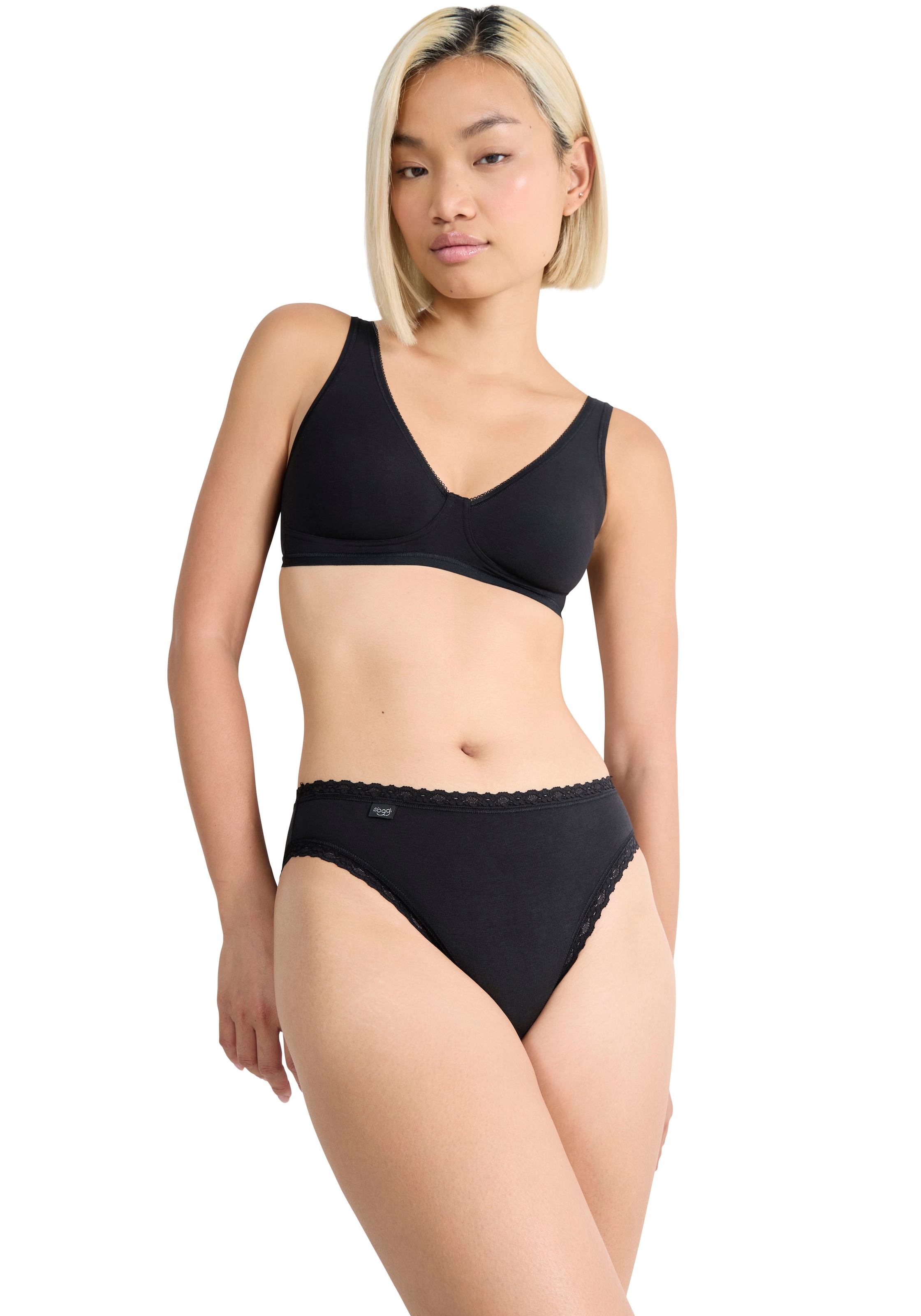 sloggi Taillenslip »24/7 Cotton Lace«, edle Spitze, flache Nähte, Baumwollmischung, weich, femininer Look