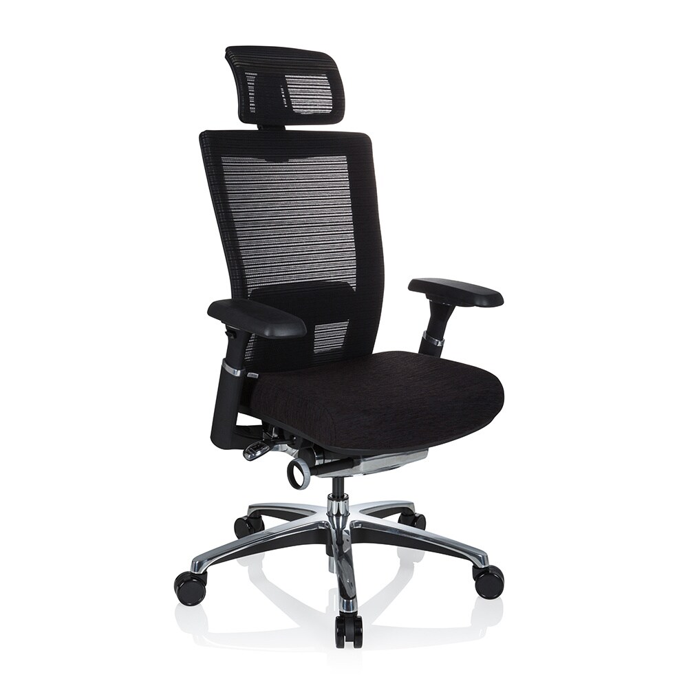 High End Bürostuhl NOVA PRO I Stoff/Netzstoff mit Armlehnen hjh OFFICE
