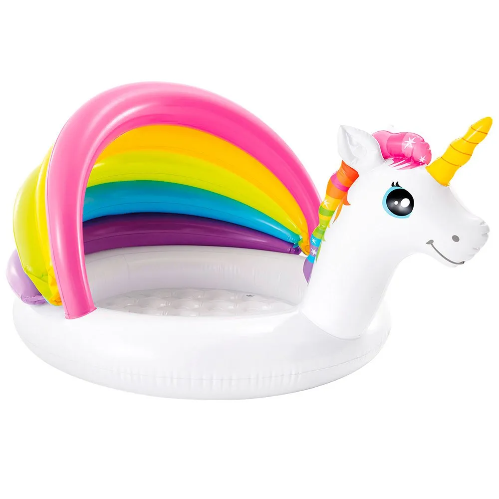 Intex Einhornpool mit Regenbogenmarkise 127x102x69 cm