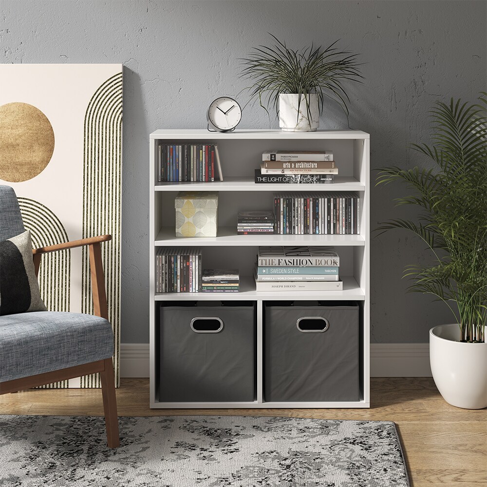 Vicco Bücherregal für 2 Faltboxen Aktenregal Aktenschrank Büroregal Standregal