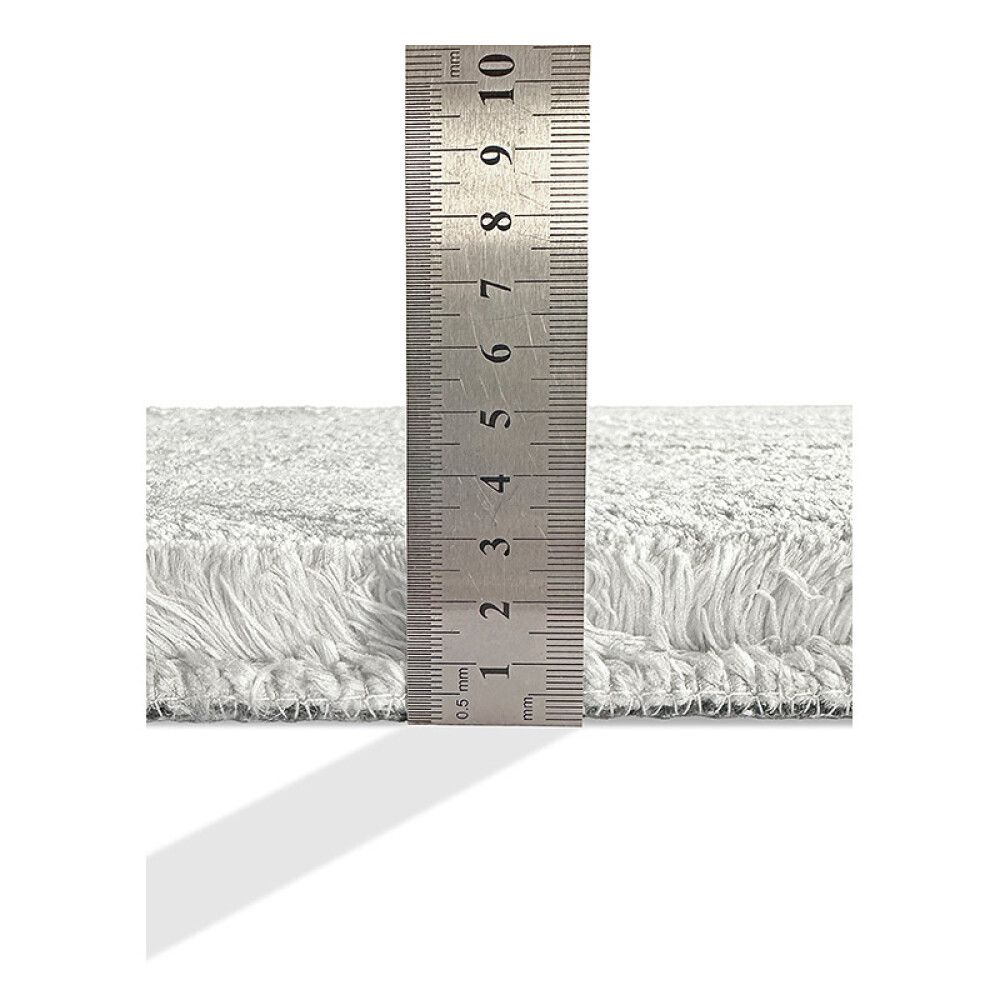 GULVTEPPE SOFT TOUCH Ø130CM SILVERGRÅ