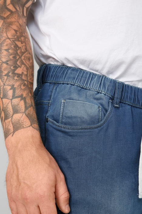 John. F. Gee Joggjeans, Straight Fit, 4-Pocket, Used-Optik, Schlupfbund