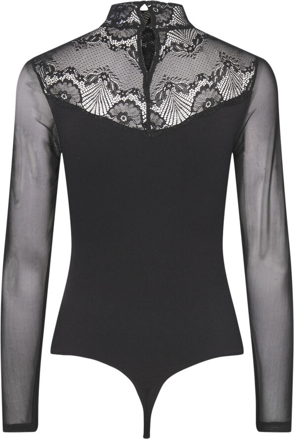 Pieces PCNAYA LS BODYSTOCKING Sort