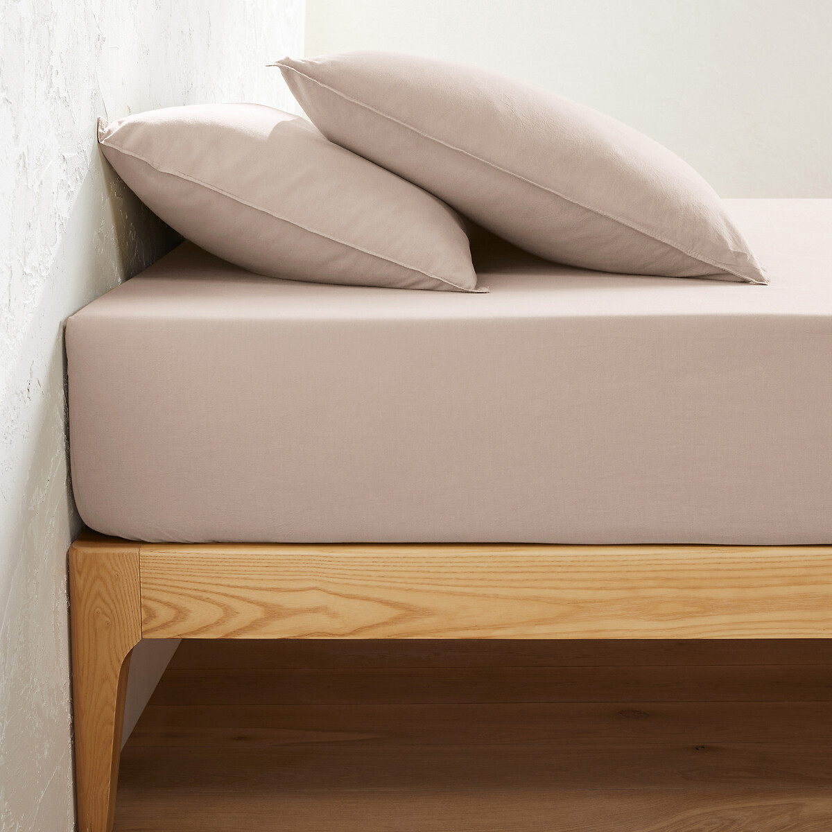 LA REDOUTE INTERIORS<br>Lençóis de algodão, capa de 30 cm, técnica de tingimento vegetal