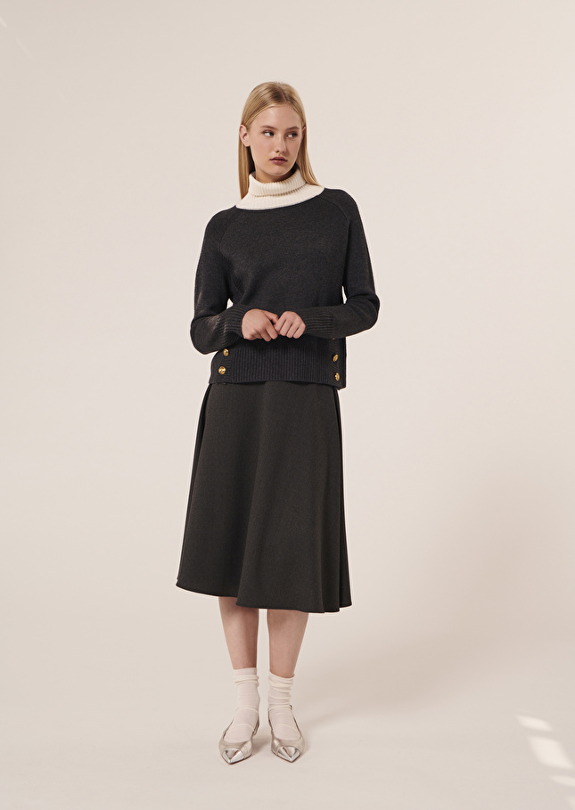 Pull Praguegris en laine