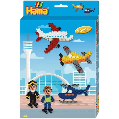 Hama Bügelperlen Geschenkpackung Flughafen ca. 2000 Bügelperlen Midi