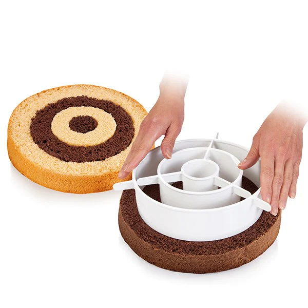 Cercle séparateur gâteaux arc-en-ciel et damiers