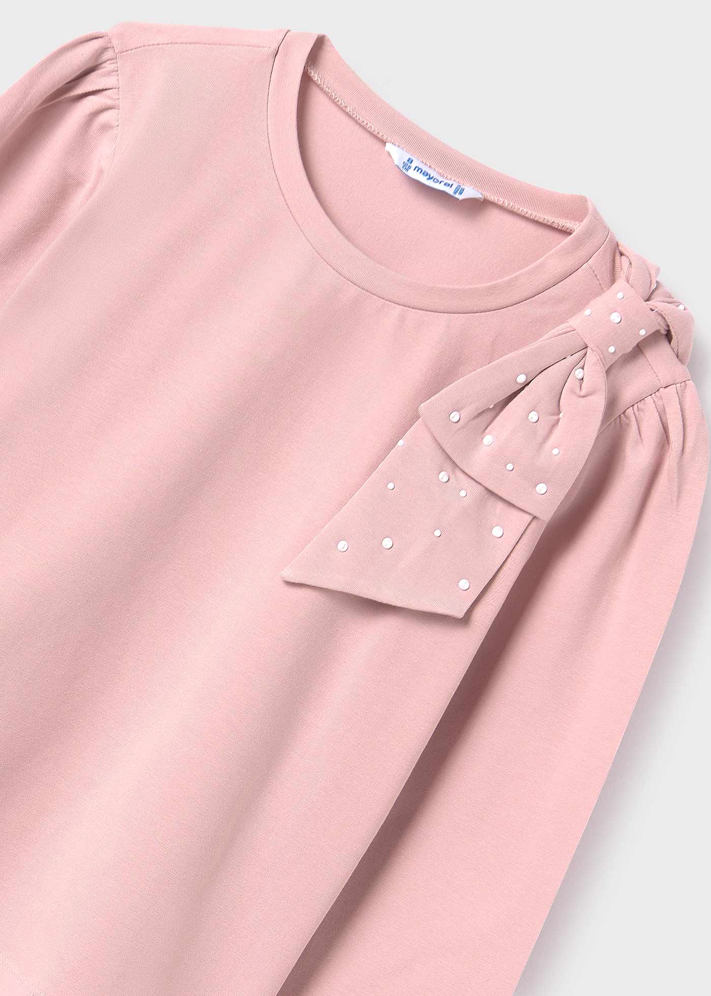 Camiseta infantil Better Cotton com laço