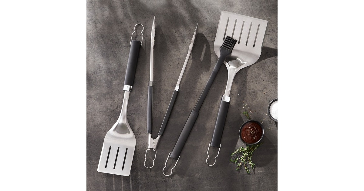 Weber3-delige Precision barbecueset grillbestek  (Roestvrij staal/zwart)