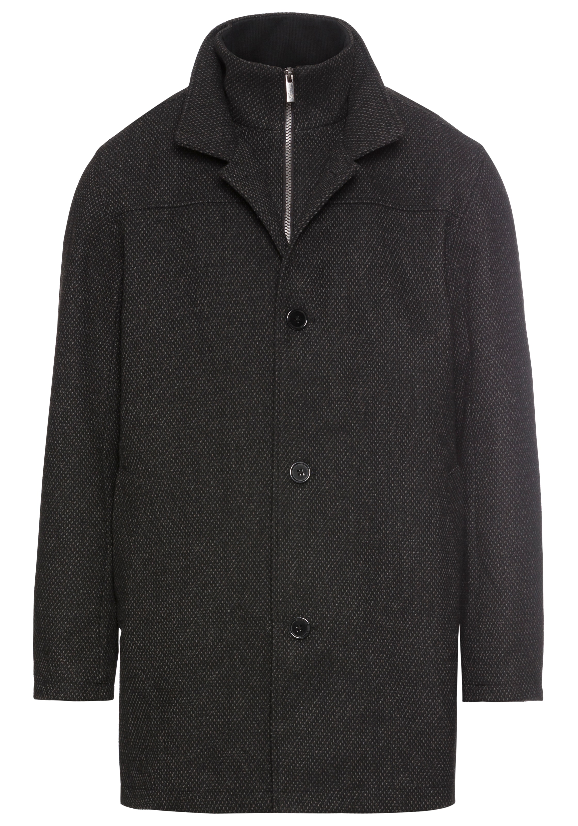 Bruno Banani Langjacke ohne Kapuze aus Polyester,  casualer Stil,  mit 6 Taschen