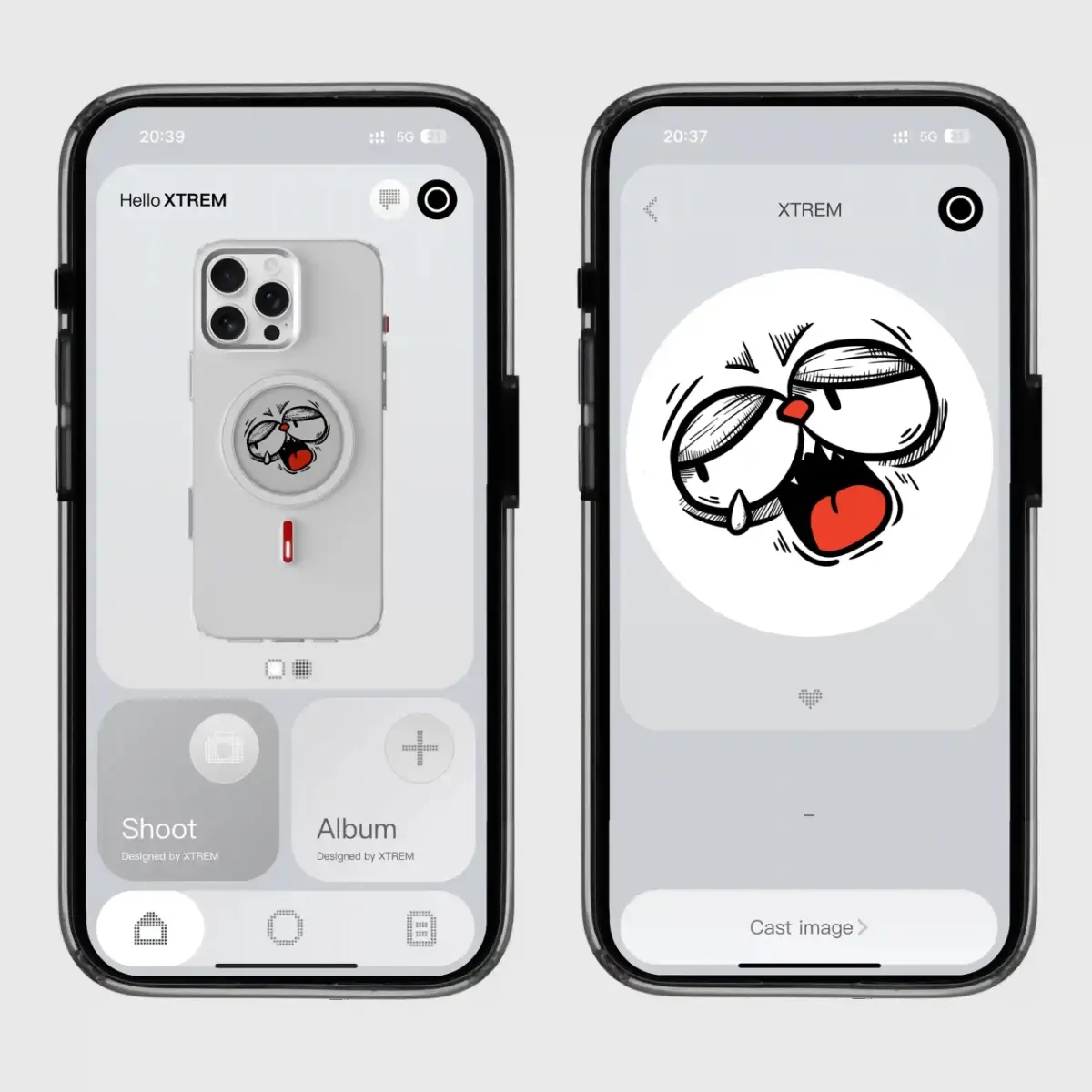 iPhone 16 Pro Max Xtrem MagSafe Hybrid Hülle TPU Bumper   DIY E-Ink Display - Schwarz
