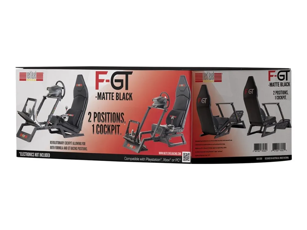 Next Level Racing F-GT - Racersimulationscockpit - mat sort