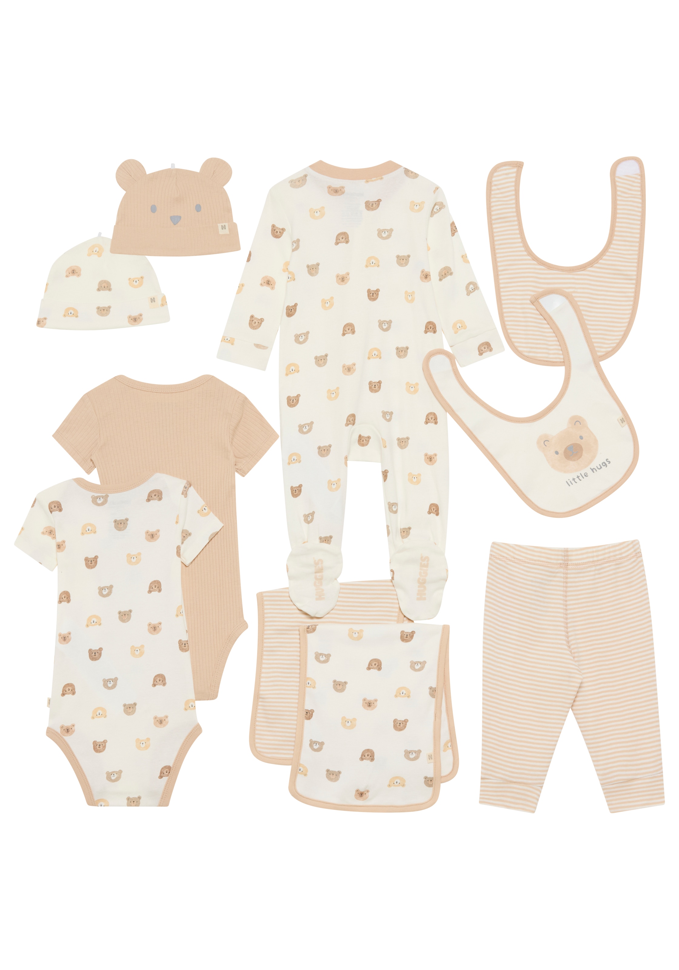 HUGGIES babywear Neugeborenen-Geschenkset »HGHN 10PC GIFT BOX SET«, 10 Stk. mit Bärchenmotiven
