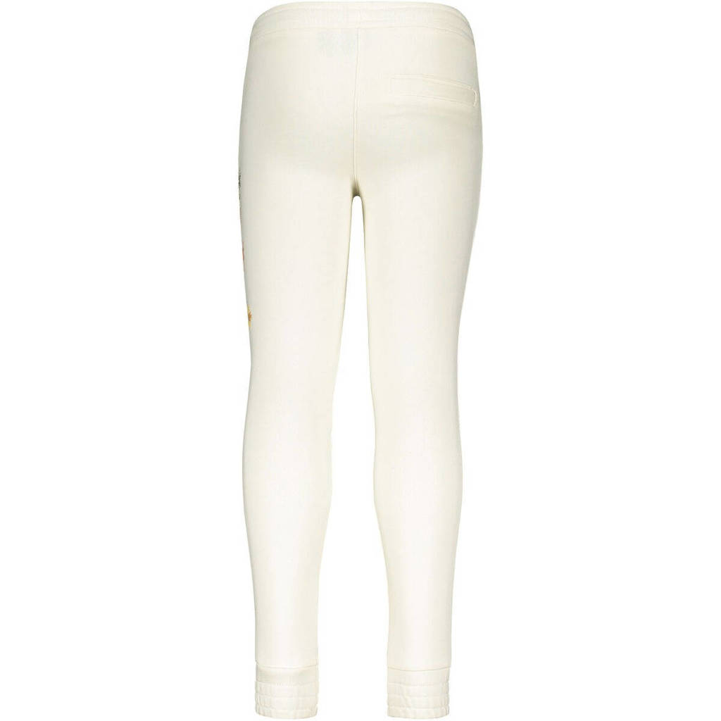 Like Flo slim fit broek met printopdruk ecru