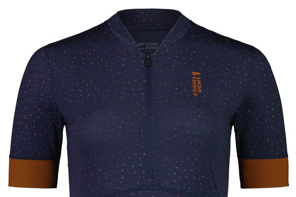 CADENCE Damen-Kurzarmtrikot  midnight terrazzo  XS