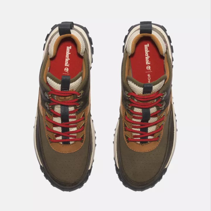 Bota de caminhada baixa Greenstride Motion 6 para mulheres na cor verde.