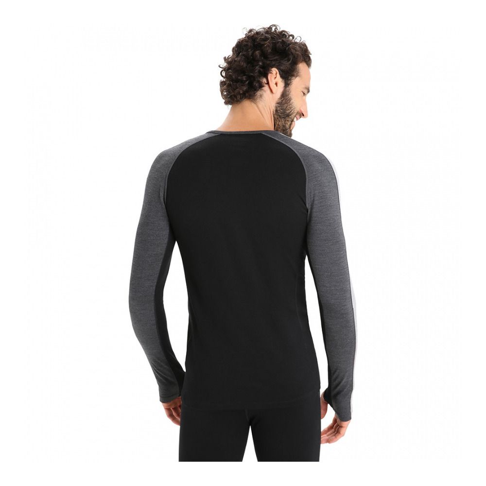 Icebreaker ZONEKNIT 260 - Sous-couche Homme jet hthr/blk/metro h/cb
