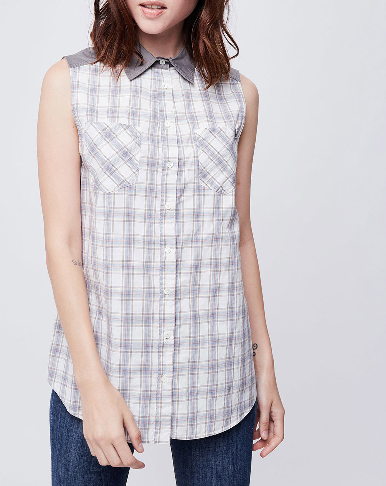 John Galliano Chemise imprimé gris/blanc