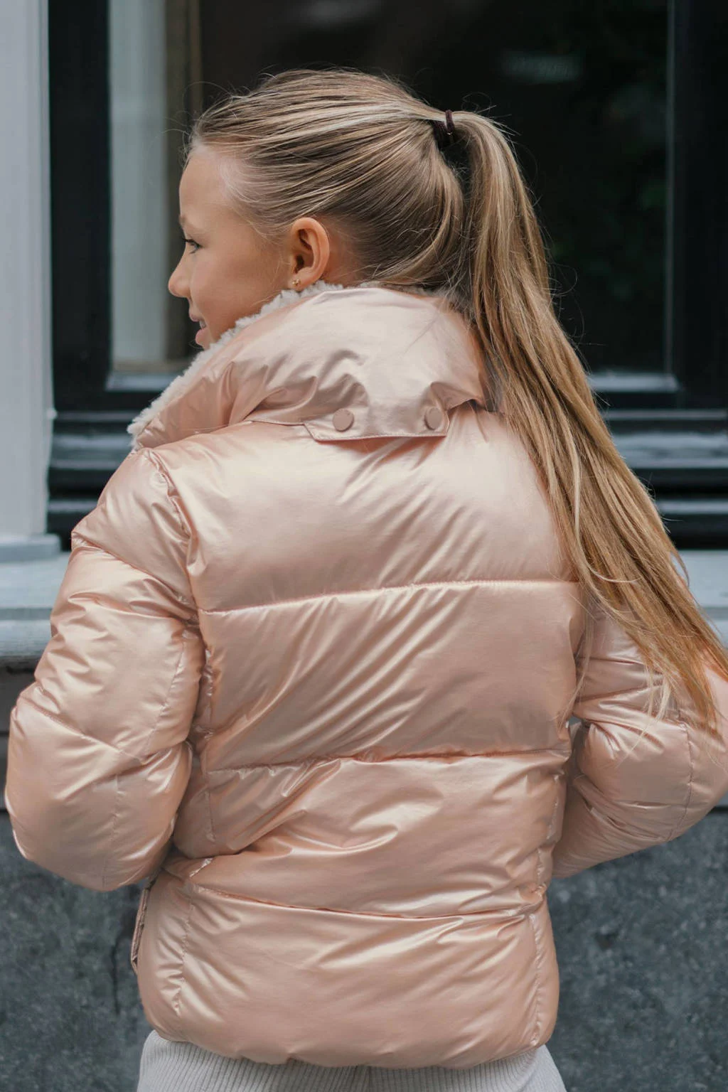 Like Flo gewatteerde jas roze