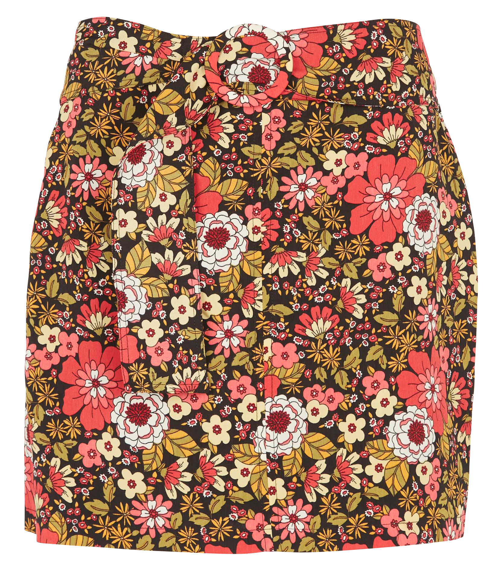 Jupe courte imprimé fleuri | Multicolore