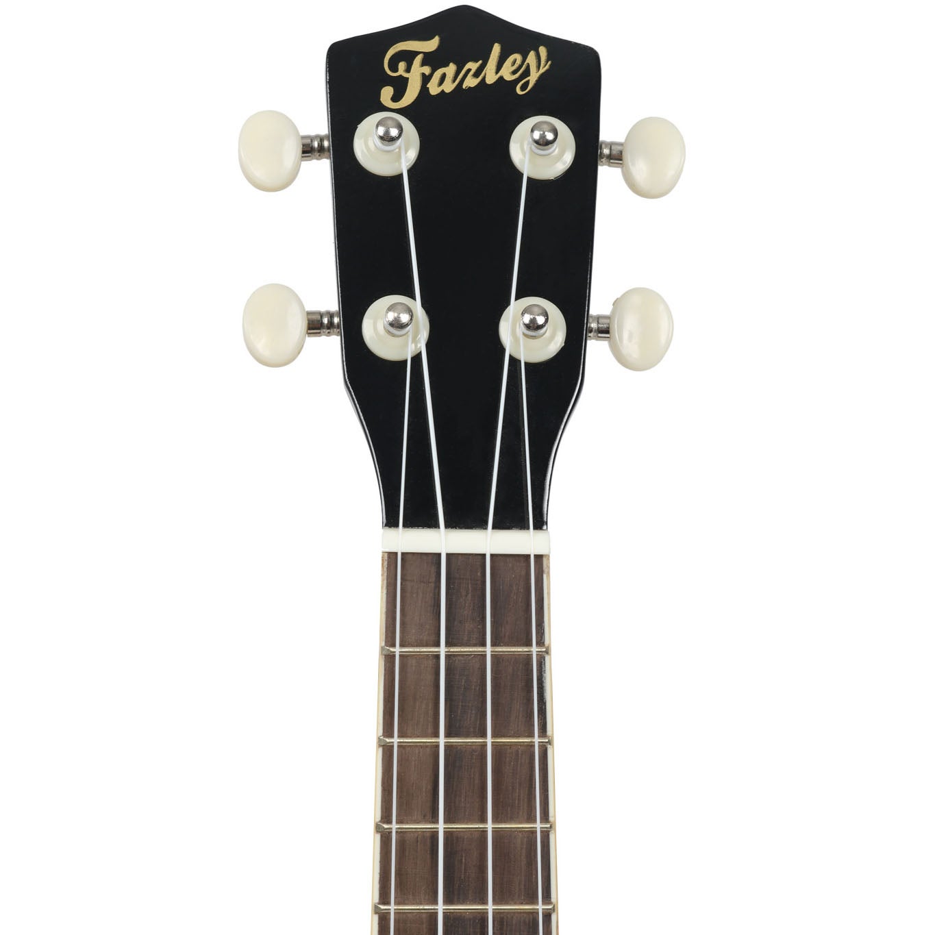 Fazley K21B-W sopraan ukelele zwart