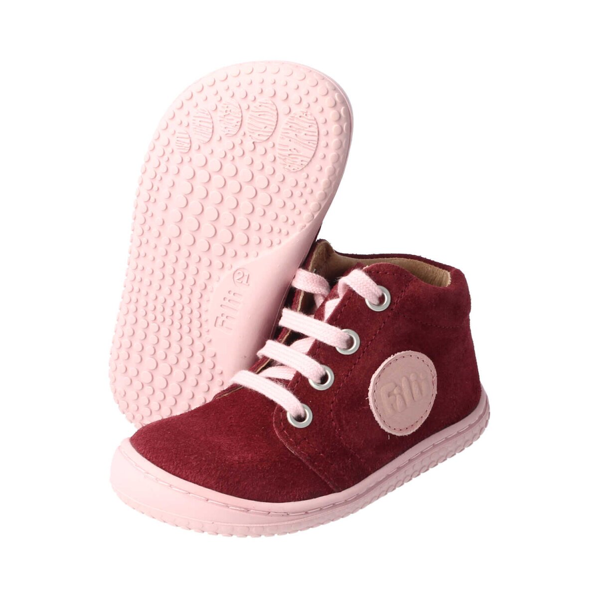 3011-1 rasberry GECK velours leather laces Weite/M