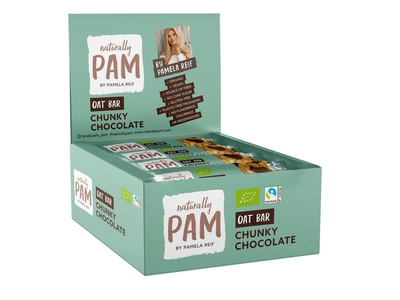 Naturally Pam Riegel Bio Oat Chunky Chocolate 12 x 40 g Bio Hafer-Riegel von Pamela Reif