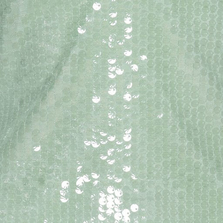 ROTATE Birger Christensen SEQUINS V-NECK TOP Gossamer green