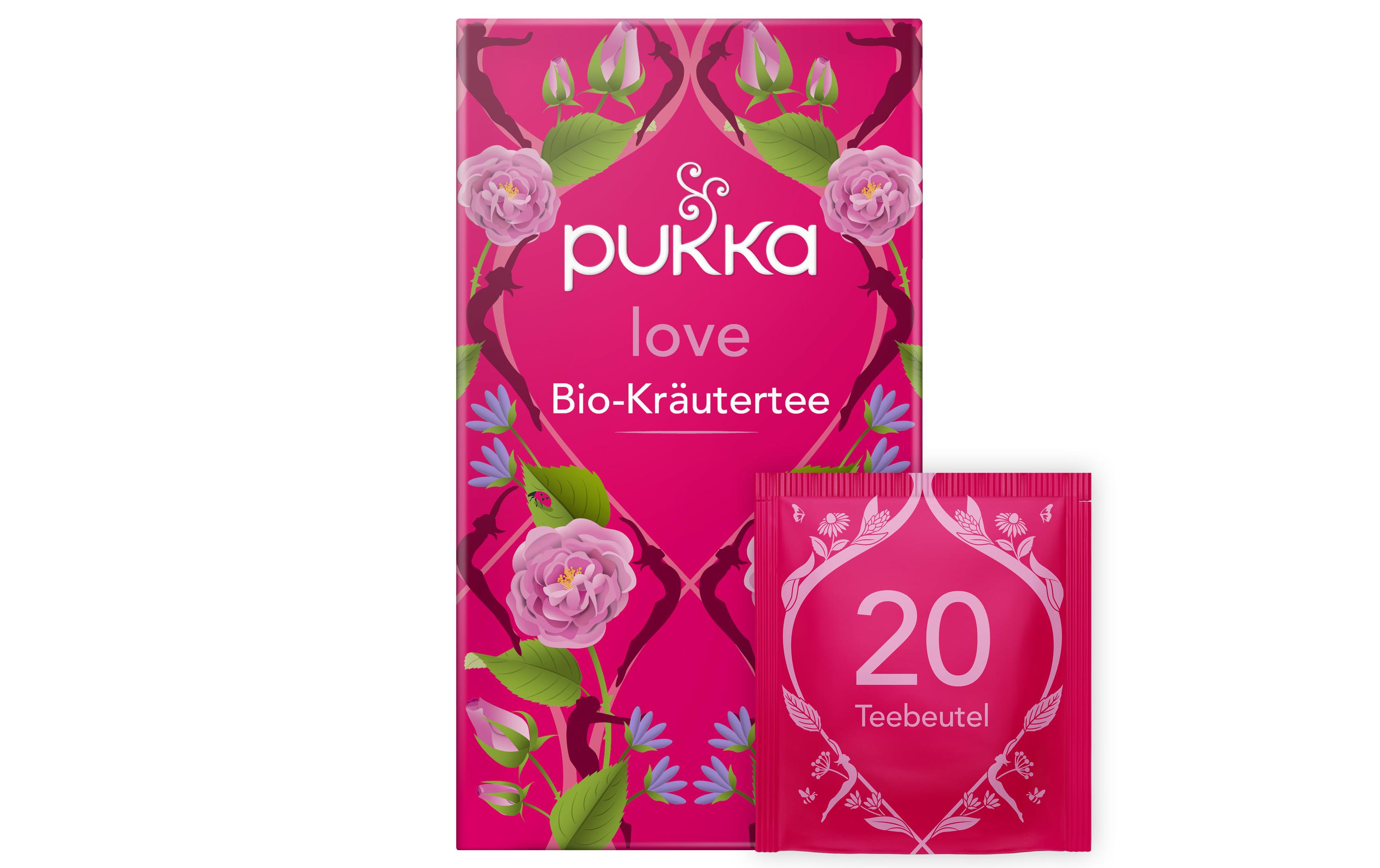 Teebeutel Love Bio-Tee 20 StückHerzerwärmender Bio-Tee