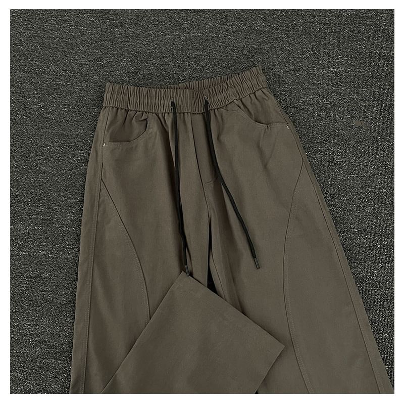 Mimiyox - Hoge taille effen wijde joggingbroek