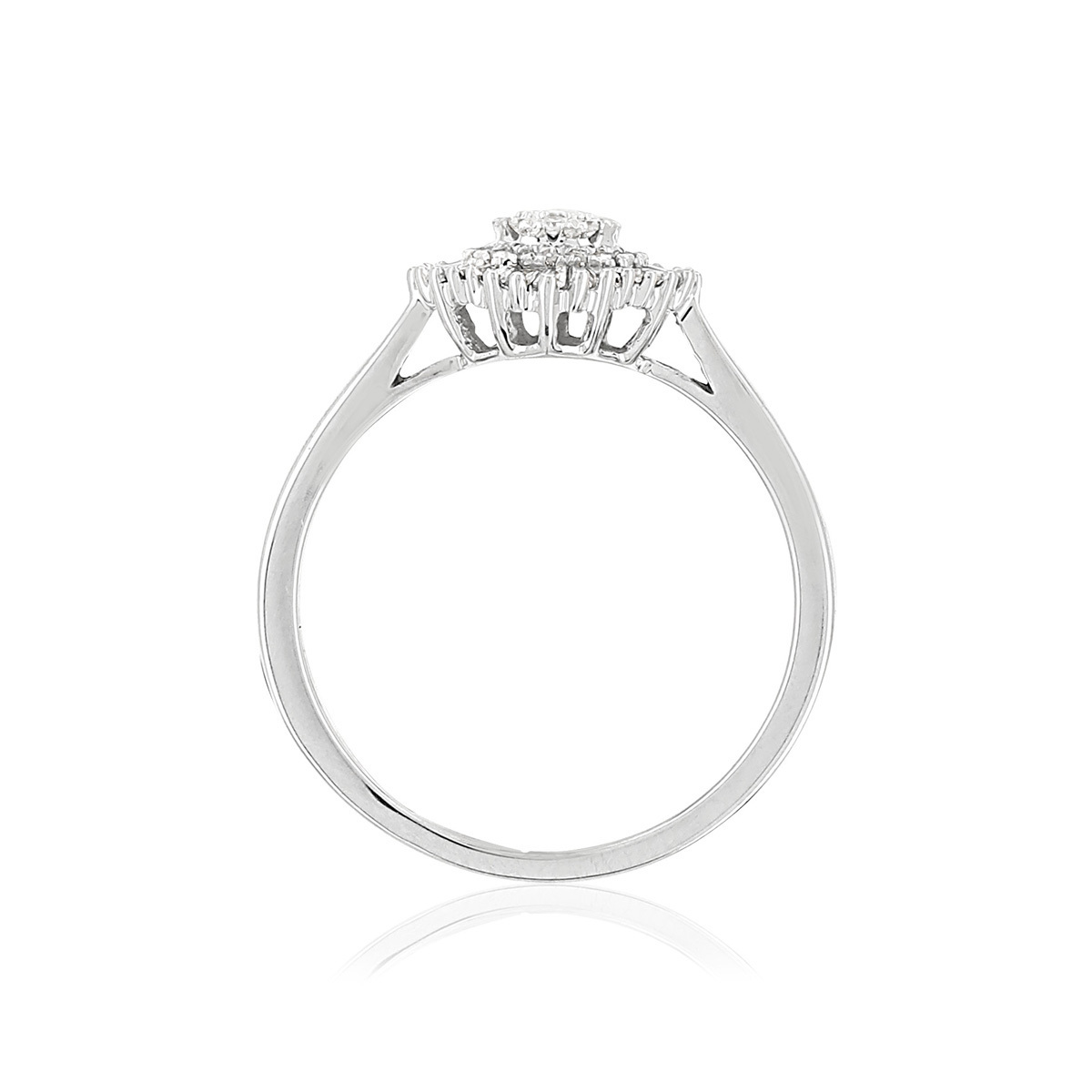 Bague or blanc 750 diamant
