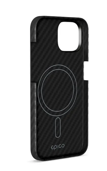 iPhone 15 MagSafe Aramid Schutzhülle (81110191300003) - Schwarz (Carbon)