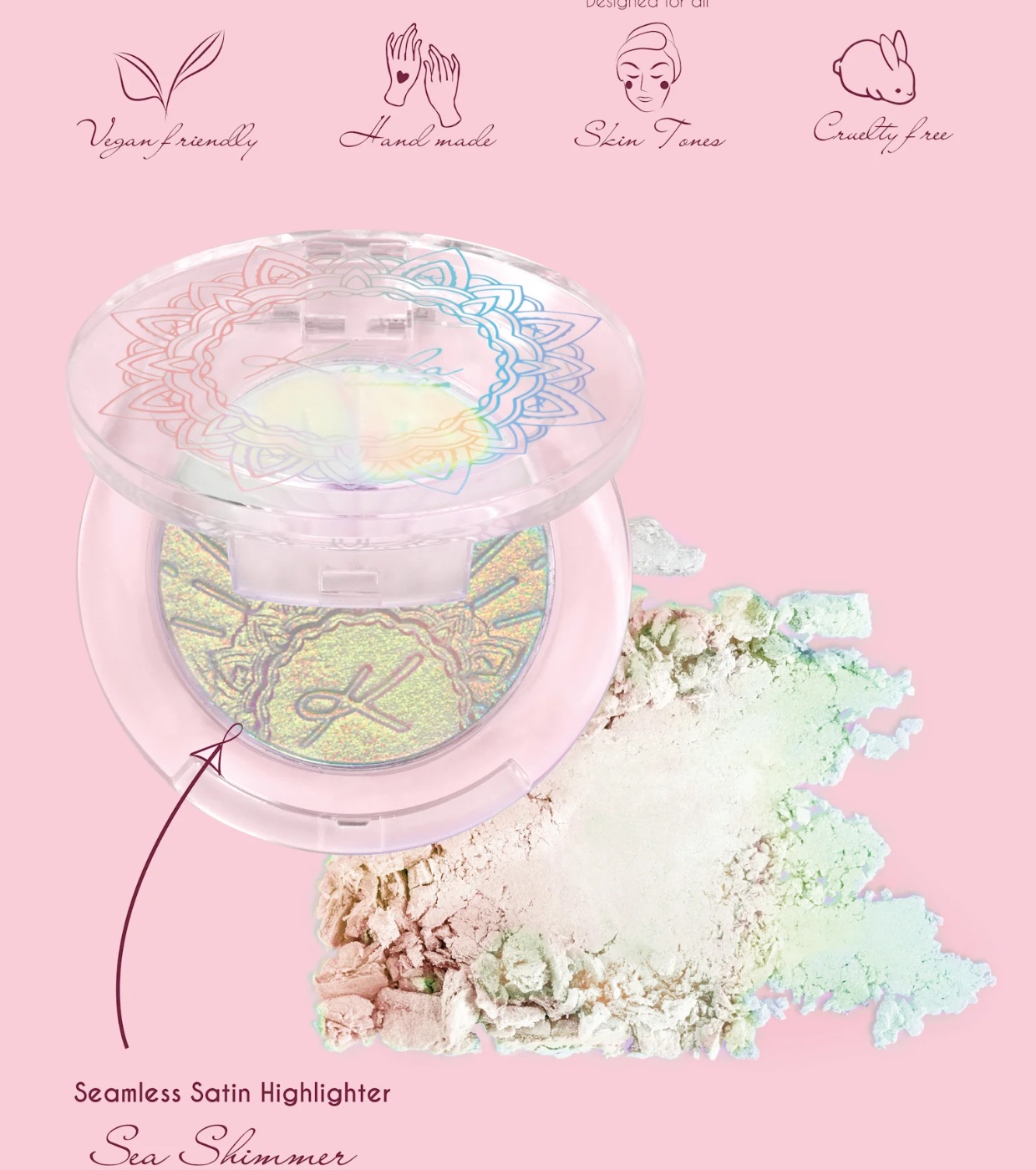 Karla Cosmetics - Iluminador Seeamless Satin - Sea Shimmer